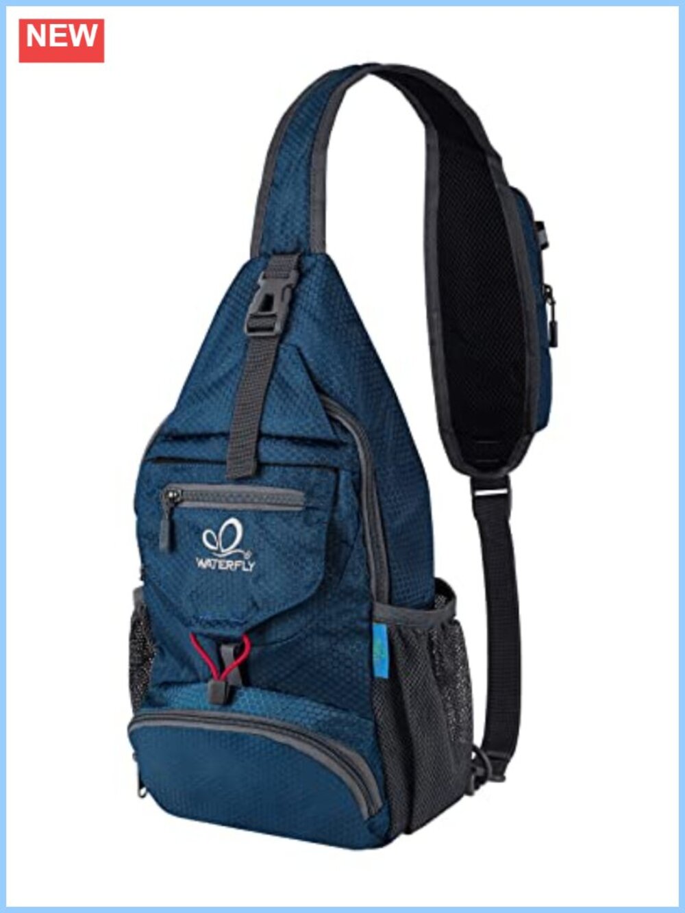 WATERFLY Packable Sling Backpack Lightweight Crossbody Bag Travel Daypack